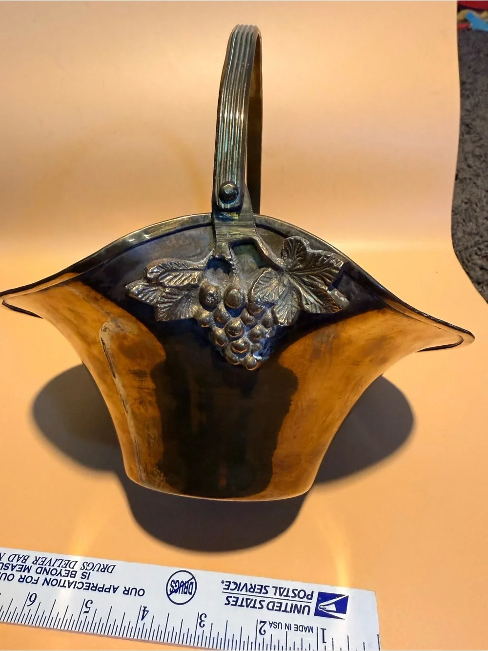 Brass Hanging Basket Bowl - Metallic Gold Home Accent